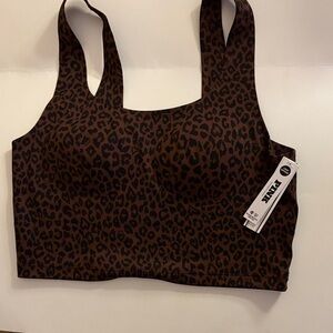 SKIMS Brown Leopard Print Sports Bra